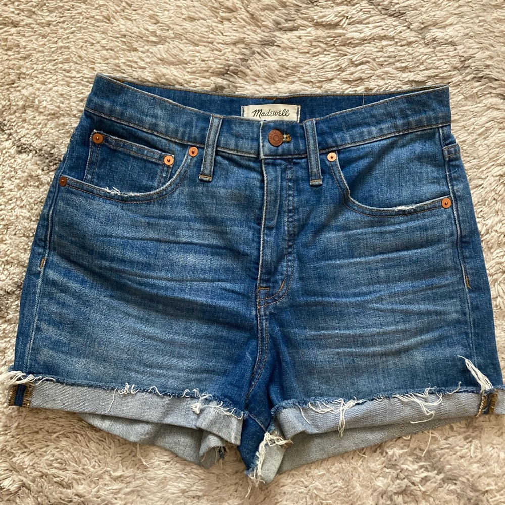 Madewell High-Rise Distressed Denim Shorts